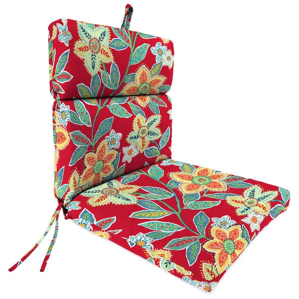 Jordan Manufacturing 44 in. L x 22 in. W x 4 in. T Outdoor Chair Cushion in Leathra Red