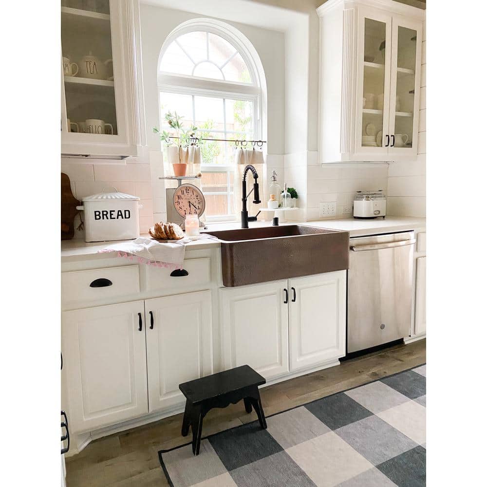 Adams 33" Antique Copper Farmhouse Apron Front Sink