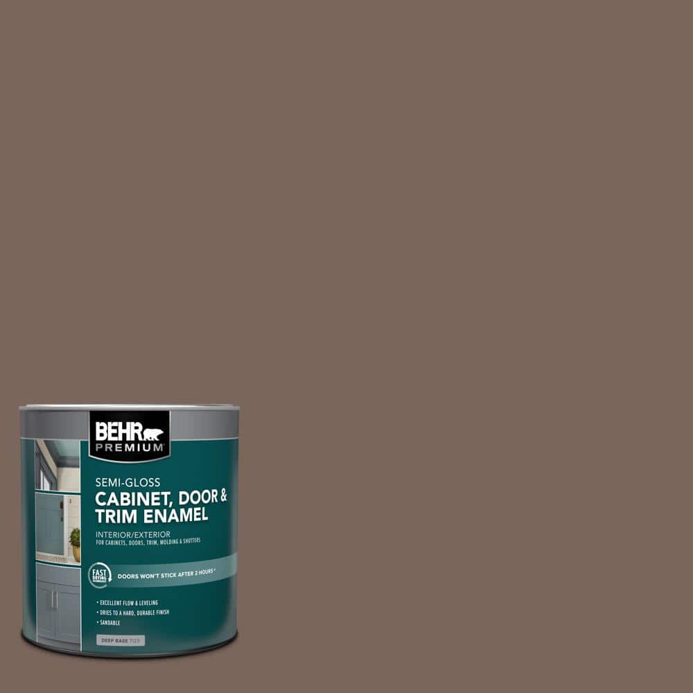 BEHR PREMIUM 5 gal. #AE-5 Chocolate Brown Semi-Gloss Direct to Metal  Interior/Exterior Paint 323005 - The Home Depot