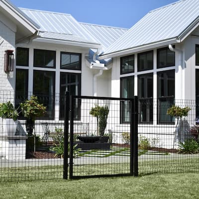 Vestil 3.6875 in. x 24 in. x 34.75 in. Galvanized Steel Self-Closing Steel Fence Gates