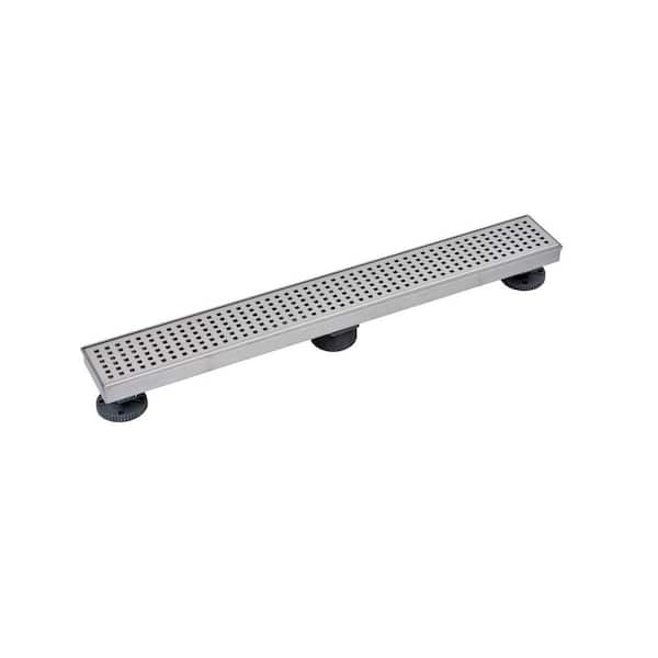 Oatey Designline 24 in. Stainless Steel Linear Shower Drain with Square Pattern Drain Cover