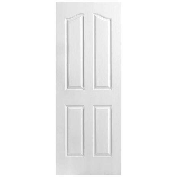 Masonite Textured 4-Panel Arch Hollow Core Primed Composite Interior Door Slab