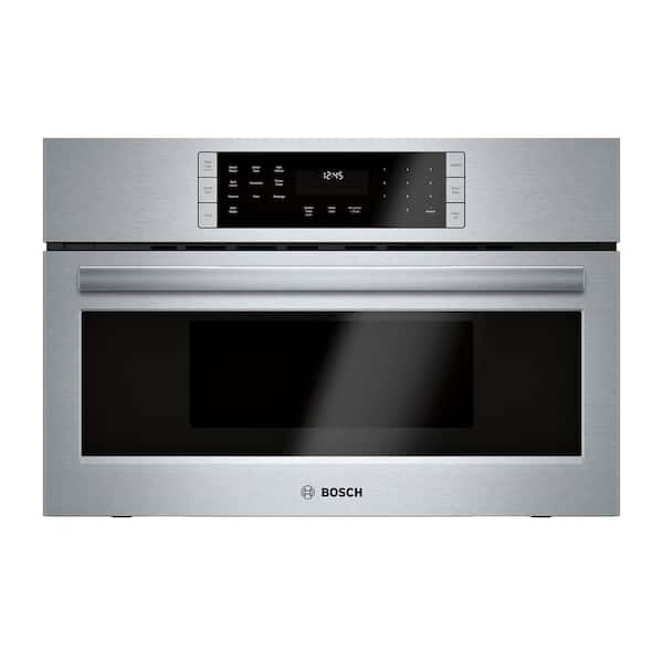 Bosch 800 Series 30 in. 1.6 cu. ft. 240 Volt Built-In Convection Speed Microwave in Stainless Steel with SpeedChef Cooking