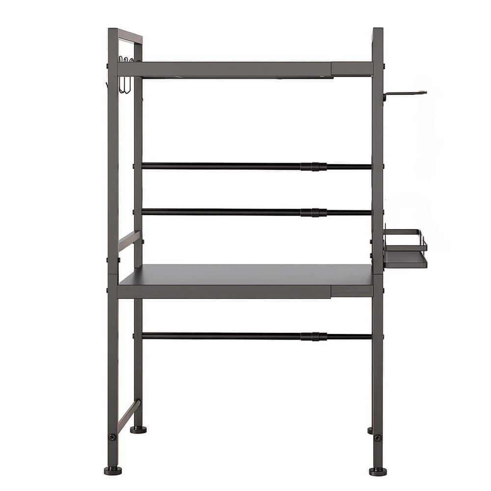 14.06-in.W x 23.36-in.H x 12.9-in.D Black Assembled  Adjustable Microwave Stand w/ Spice Organizer, Hooks, Carbon Steel price history on PriceWatchPro