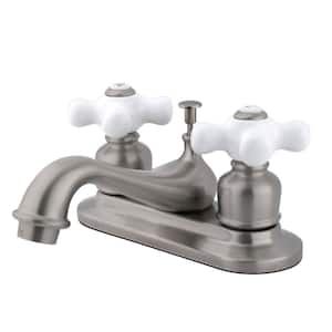 Restoration 4 in. Centerset 2-Handle Bathroom Faucet in Brushed Nickel
