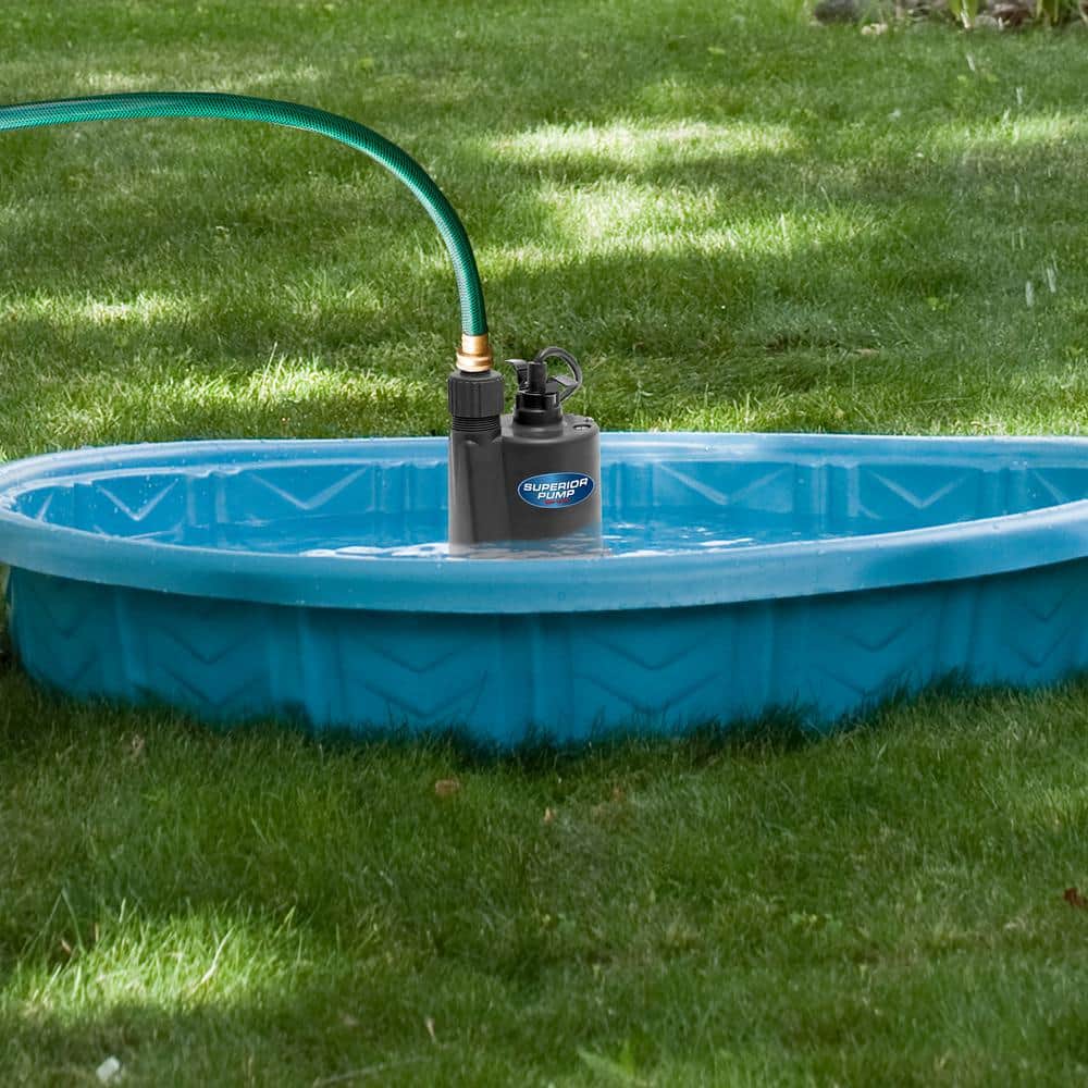 Superior 1/4 HP Black Thermoplastic Submersible Utility Pump