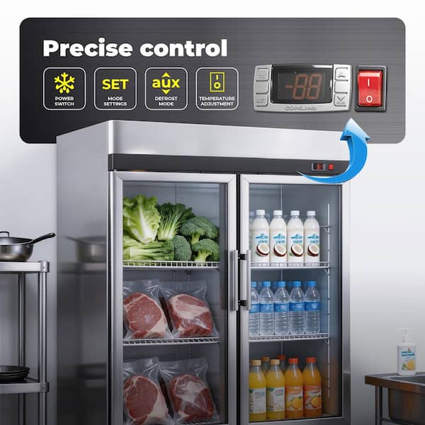 リケルメページ Karl home 45 Cu. Ft. Stainless Steel Commercial Refrigerator in
