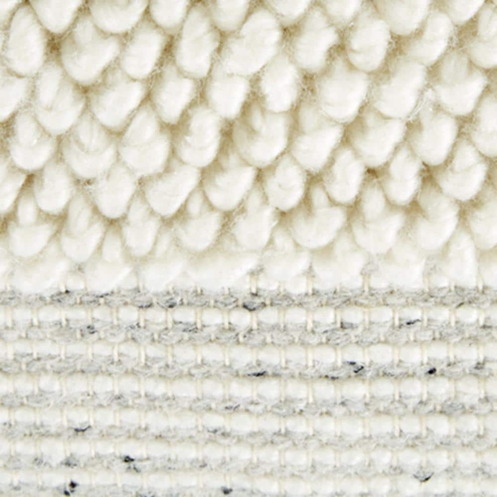 Nordic Off-White Popcorn Stitch Square Throw Pillow