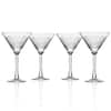 Rolf Glass Matchstick 10 fl. oz. Martini Glass Set (Set of 4) 451138-S/4 -  The Home Depot