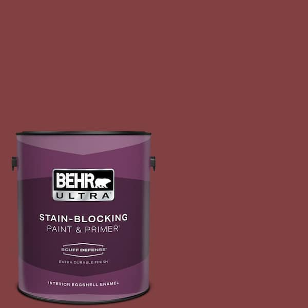 BEHR ULTRA 1 gal. #S-H-130 Red Red Wine Extra Durable Eggshell Enamel Interior Paint & Primer