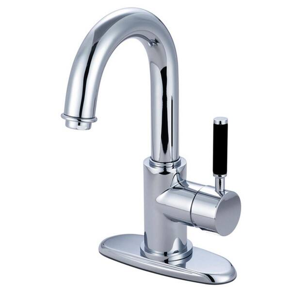 Kingston Brass Euro Single Hole Single-Handle Bathroom Faucet in Polished Chrome