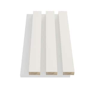 SAMPLE 10 in. x 6 in x 0.8 in. Acoustic Vinyl Wall Cladding Siding Board in Double White Color