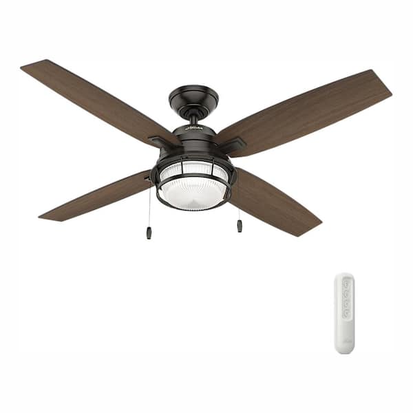 Hunter Ocala 52 In Led Indoor Outdoor, Hunter Outdoor Ceiling Fans With Remote Control