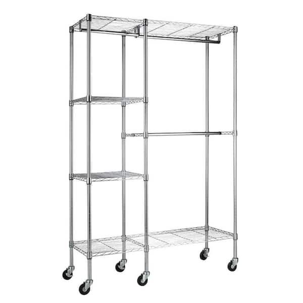 Muscle Rack Chrome Steel Clothes Rack (48 in. W x 18 in. D x 74 in. H)