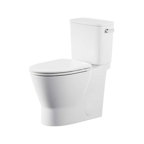 American Standard Aspirations 2-Piece 1.28 GPF Single Flush Elongated Skirted Toilet with Right-Hand Trip Lever and Seat in White