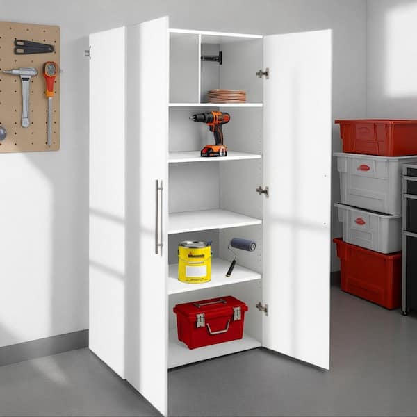 Prepac HangUps Collection Manufactured Wood 4-Shelf Wall Mounted