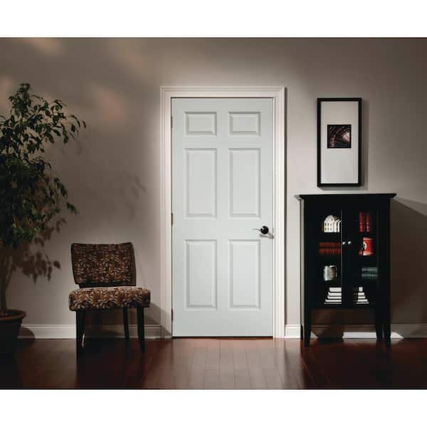 JELD-WEN 24 in. x 80 in. 6 Panel Colonist Primed Textured