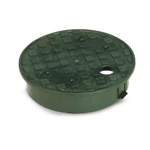 6 in. Round Valve Box Cover; Green Cover