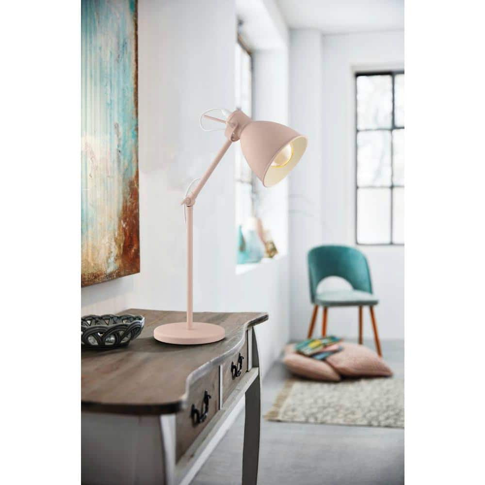 Pastel Apricot Adjustable Kids Desk Lamp with Adjustable Arm
