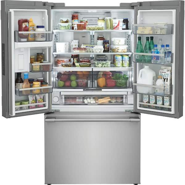 Professional 36 in. 23.3 cu. ft. Counter Depth French Door Refrigerator in Stainless Steel with Internal Water Dispenser