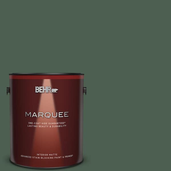 BEHR MARQUEE 1 gal. #N400-7 Vine Leaf One-Coat Hide Matte Interior Paint & Primer