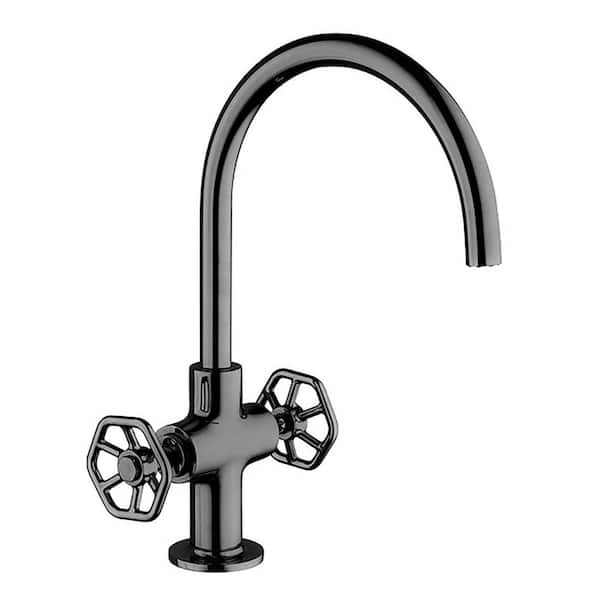 LaToscana Lucia 2-Handle Single-Hole Bathroom Faucet in Brushed Nickel
