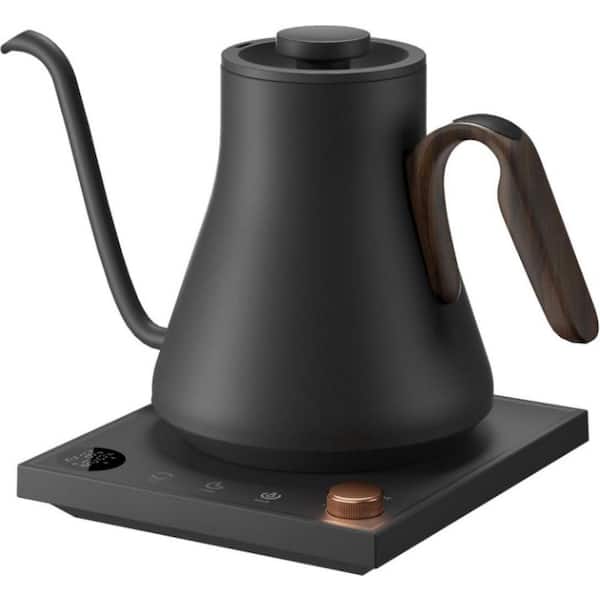 4-Cups Electric Kettle Gooseneck Stainless Steel Gooseneck with ±1℉ Temperature Control in Matte Gray
