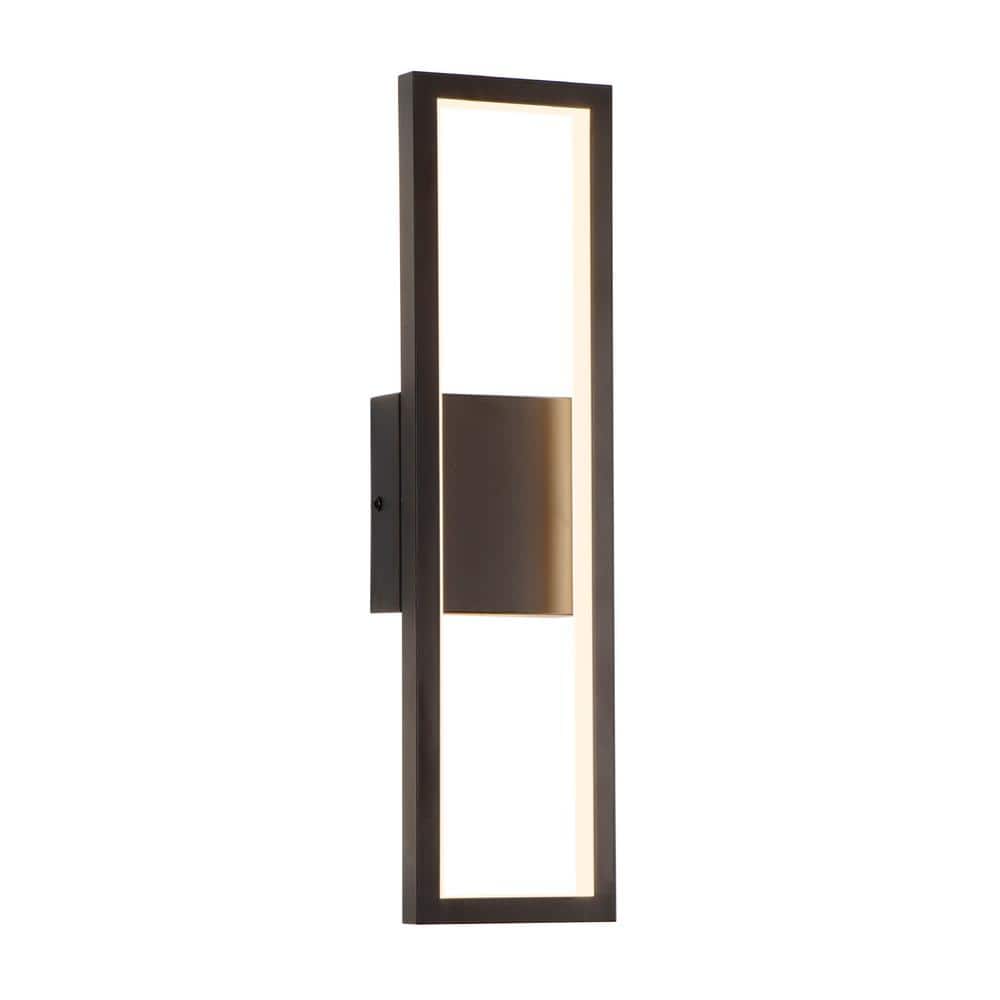 18 in. 1-Light Black Integrated LED Wall Sconce for Living Room Bedroom Hallway, 3000K Warm Light price history on PriceWatchPro