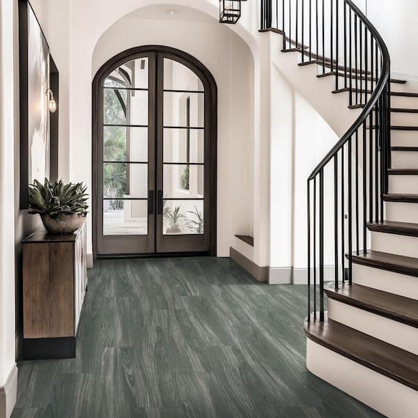 Brooksdale Diablo 10 in. x 40 in. Matte Porcelain Wood Look Floor and Wall Tile (45 Cases/624.825 sq. ft./Pallet)