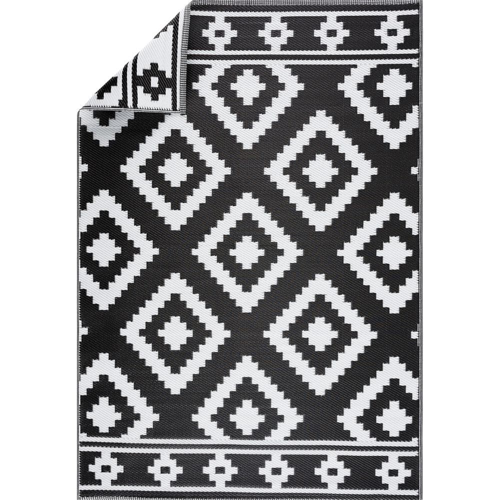 PLAYA RUG Milan Design Black and White 5 ft. x 7 ft. Size 100% Eco ...