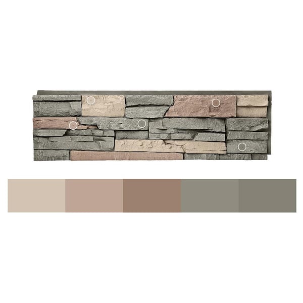 Stratford Faux Pillar Panel X 11-1/2 In Stacked Stone 1-1/2 In 