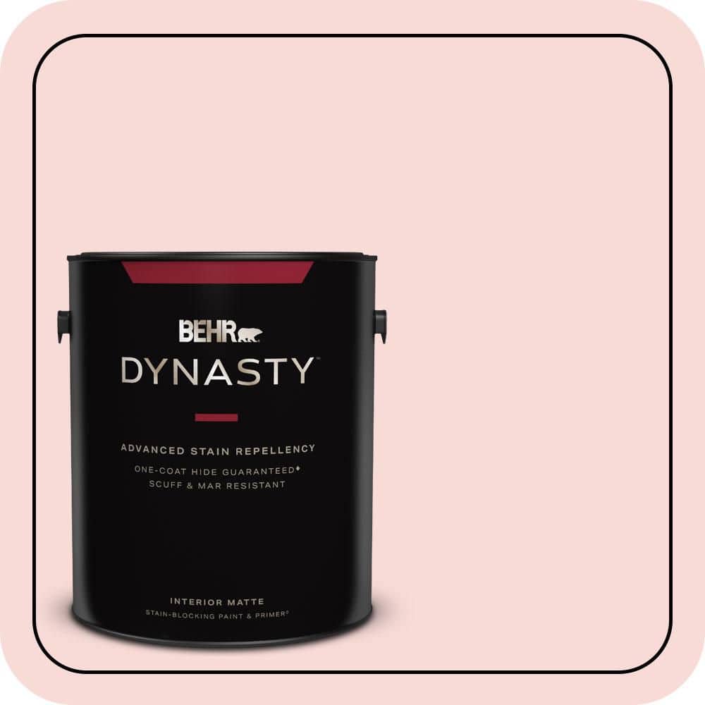 1 gal. #160A-2 Pale Shrimp Matte Interior Stain-Blocking Paint and Primer