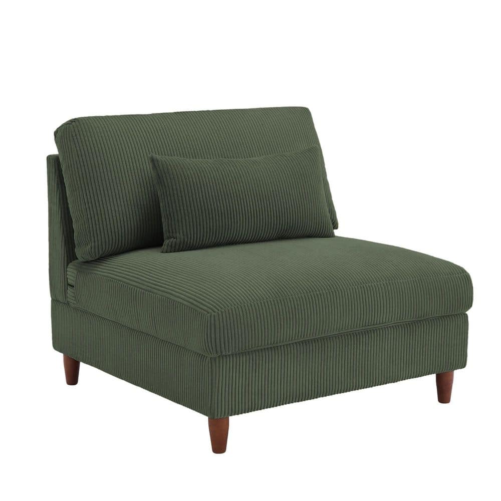 CHLOROS Triangle Arm 1-Seater Sofa クロロス Uixe 37.3 in. Luxury Armless Corduroy Polyester Rectangle
