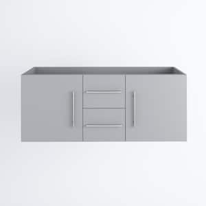 Napa 72 in. W x 22 in. D in. Double Sink Bathroom Vanity Wall Mounted In Gray - Cabinet Only