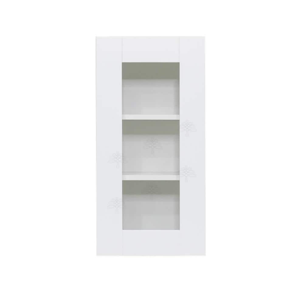 Anchester Assembled 18 in. x 36 in. x 12 in. Wall Mullion Door Cabinet with 1-Door 2-Shelves in White price history on PriceWatchPro