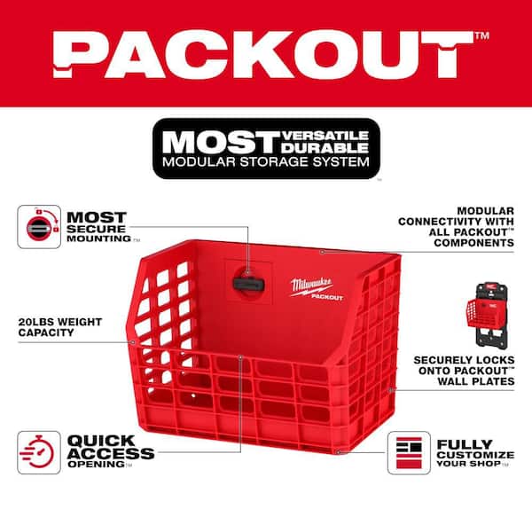 PACKOUT Compact Wall Basket Tool Holder