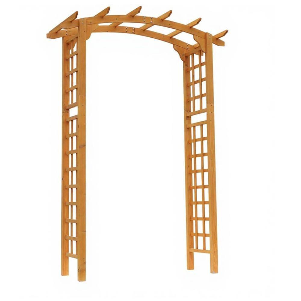 7.5 ft Wood Garden Pergola Arch Arbor Trellis, Outdoor Archway for Climbing Plants, Weddings, Backyard Decoration price history on PriceWatchPro