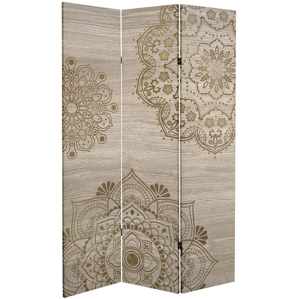 Burl Wood Pattern 6 ft. Printed 3-Panel Room Divider CAN-WOOD3 - The Home  Depot