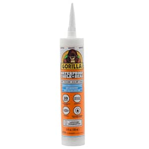 10 Oz. Waterproof Caulk and Seal 100% Silicone Sealant White