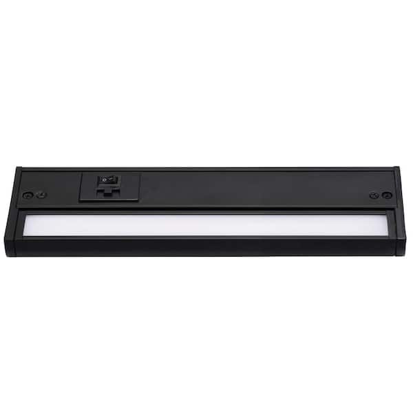 Elena 2.75 in. Hardwired Black Integrated LED Under Cabinet Light