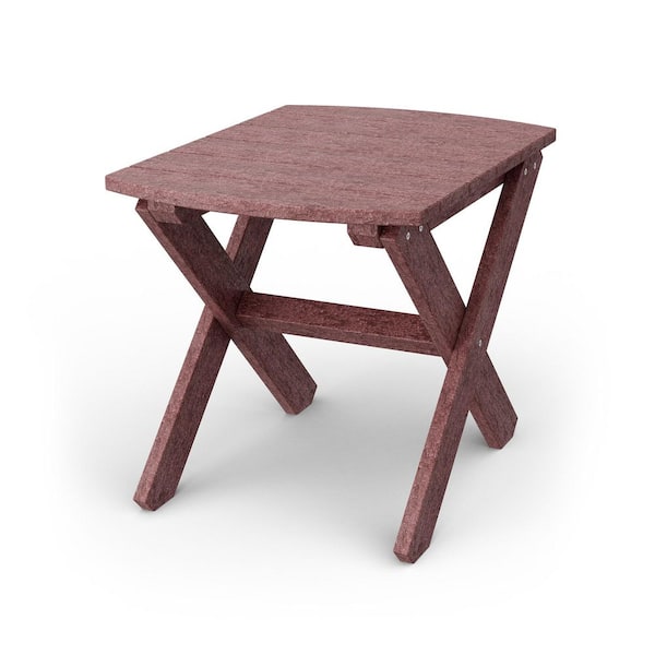 Wildridge Classic Cherrywood HDPE Plastic Outdoor Rectangular Side Table