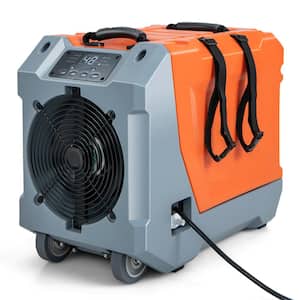 163 pt. 5000 sq. ft. Buckless Commercial Dehumidifier in Oranges/Peaches with Pump and Drain Hose