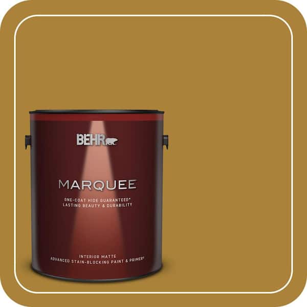 BEHR MARQUEE 1 gal. #340D-7 Golden Green Matte Interior Paint & Primer