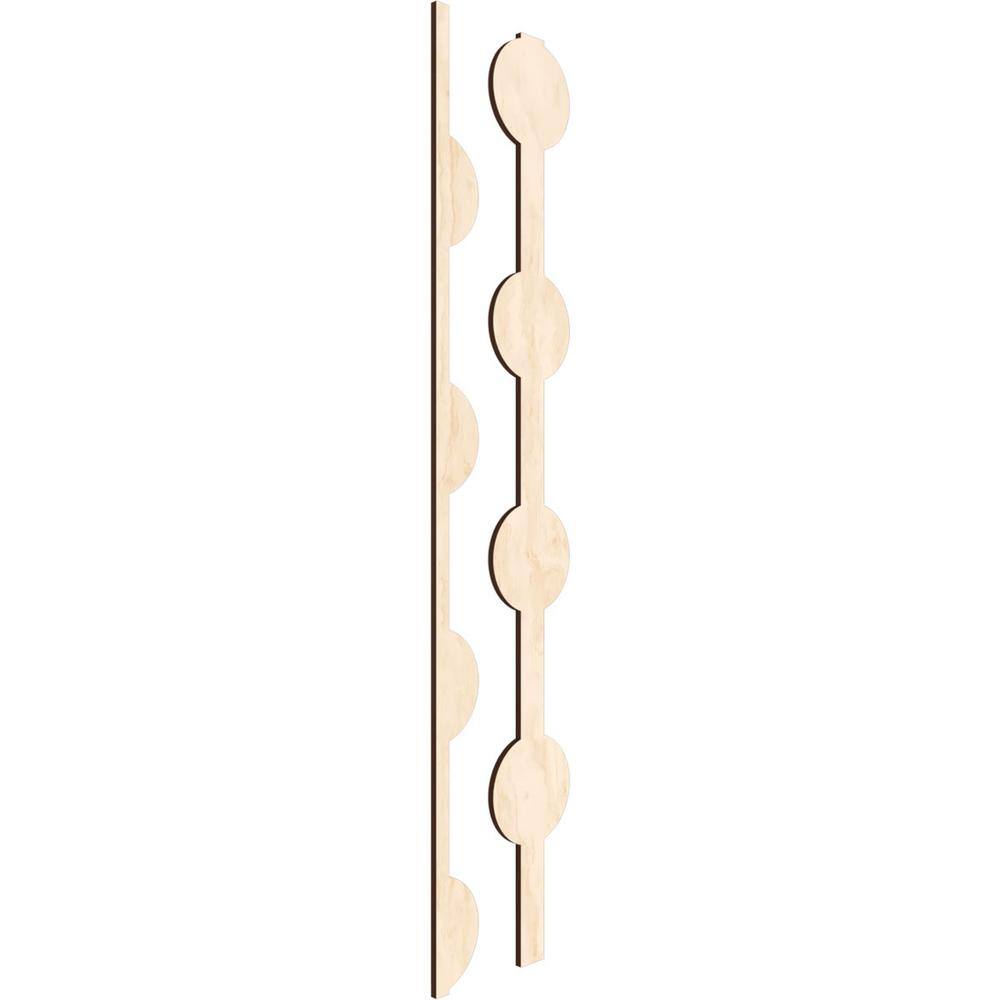 Birch Adjustable Decorative Wood Slat Wall Panel Kit, 47"