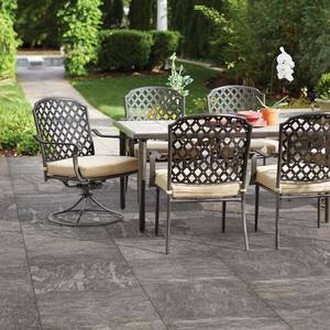 Alpe Gray 24 in. x 48 in. x 0.75 in. Quartzite Stone Look Porcelain Paver