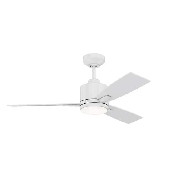 Kendal Lighting Nuvel 42 in. Indoor White Standard Ceiling Fan with True White Integrated LED with Remote Included