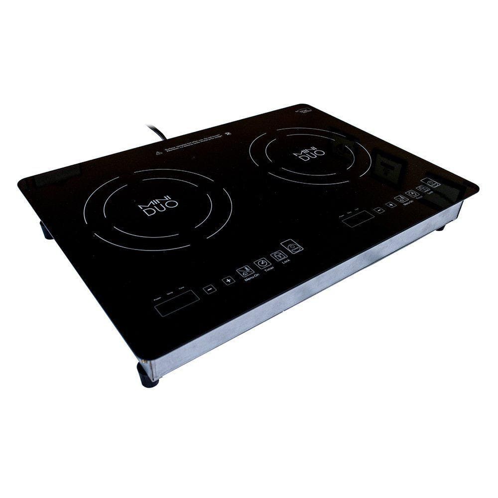 True Induction MD-2B 20 in. Mini Duo Dual Element Black Induction Glass-Ceramic Cooktop 1750W 858UL Certified