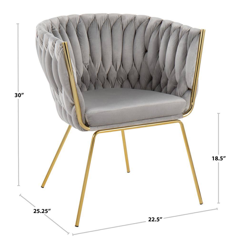 Elegant Silver Velvet Barrel Accent Chair with Metal Base