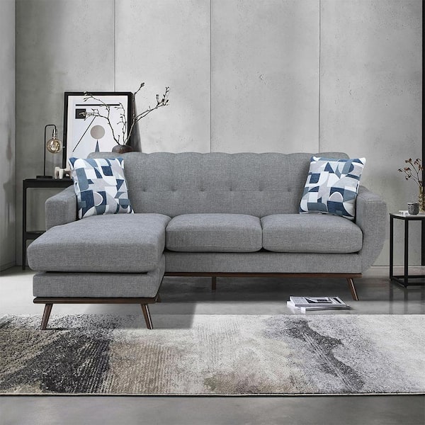 Lazzara Salina 87 in. Straight Arm Chenille Reversible Sectional