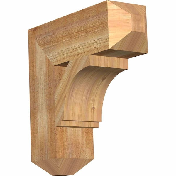 Ekena Millwork 6 in. x 20 in. x 20 in. Western Red Cedar Imperial Craftsman Rough Sawn Bracket